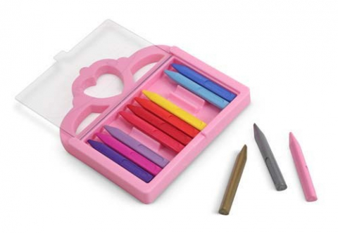 Rechizite Școlare - Set creioane colorate triunghiulare Princess Melissa and Doug 12 buc