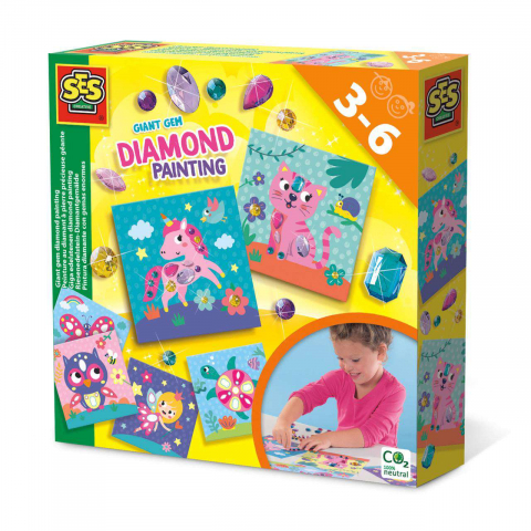 Art & Craft si Artizanat - Set cu Diamante Mari Autocolante, 3 ani+