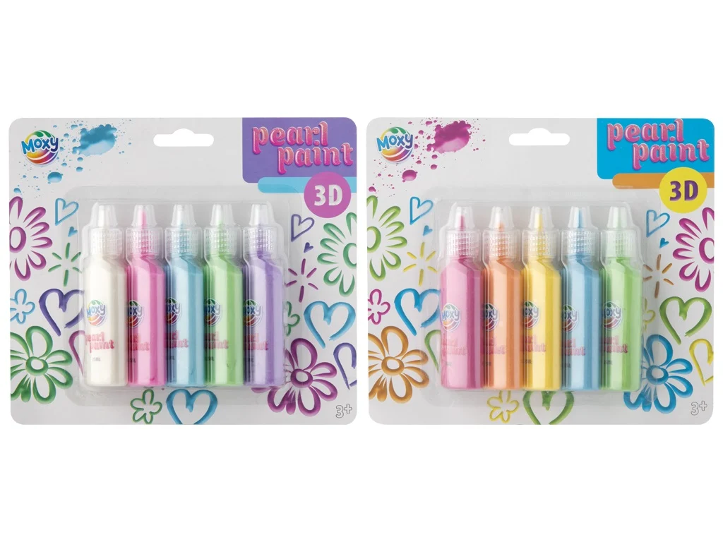 Art & Craft si Artizanat - SET Culori de pictat cu gel 5x25ml Neon-Basic Grafix