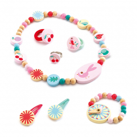Set cutie de bijuterii roz, pentru fetite - Djeco [1]