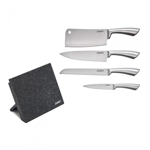 Cutite si seturi de cutite - Set cutite de bucatarie, 5 piese,silver, cooking by heinner