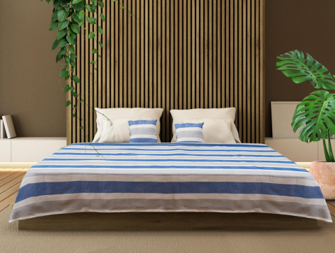 Set cuvertura pat ks 200x220cm zia blue [3]