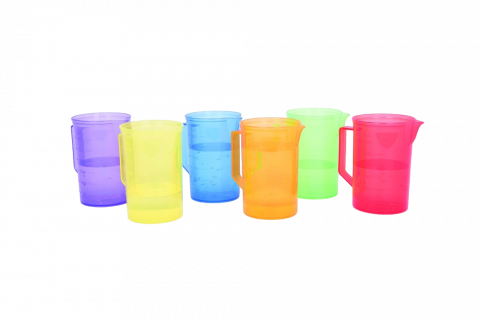Jucării și Jocuri pentru copii - Set de 6 carafe translucide colorate pentru activitati senzoriale