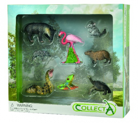 Jucării și Jocuri pentru copii - Set de 8 figurine pictate manual Wild Life