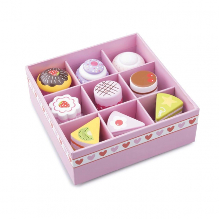 Jucării și Jocuri pentru copii - Set de 9 prajituri in cutie de cadou