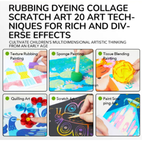 Set de Arta si Creatie pentru copii, cu 500 de piese, Kit Pictura Complet si Accesorii [1]