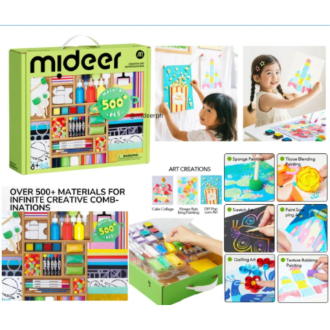 Jucării și Jocuri pentru copii - Set de Arta si Creatie pentru copii, cu 500 de piese, Kit Pictura Complet si Accesorii