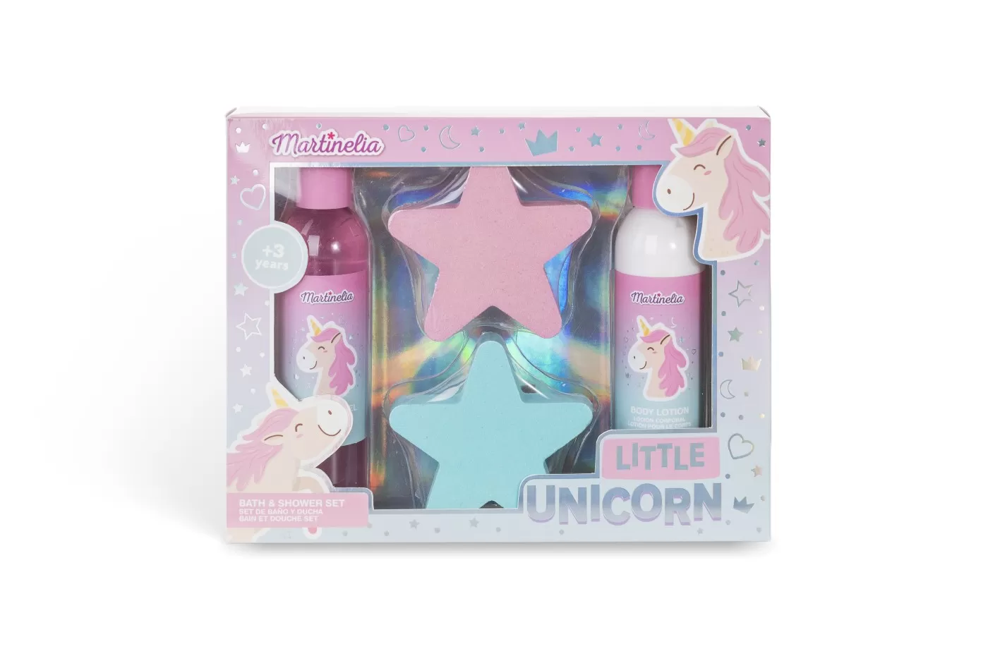 Jucării și Jocuri pentru copii - Set de baie cu gel de dus, lotiune de corp, Little unicorn, Martinelia, varsta de la 3 ani la +15 ani