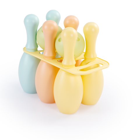 Jucării și Jocuri pentru copii - Set de bowling - 6 popice (pastel)