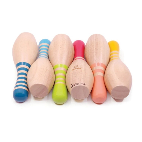 Set de bowling din lemn, Svoora pentru Baiat, Fata varsta 3 - 6, 6 - 9, 9+ [1]