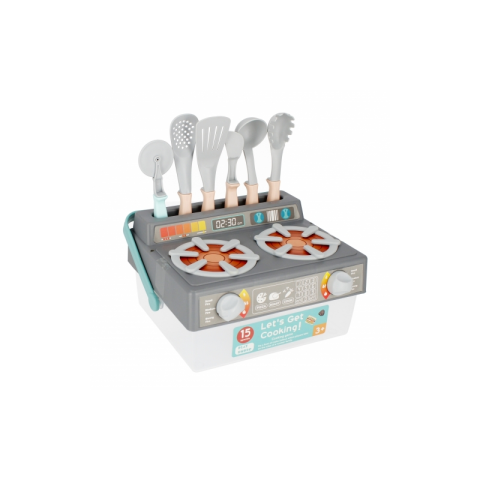 Set de bucatarie - portabila - 18 piese incluse, MegaCreative 498769, 3+ ani [4]