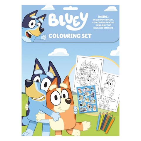 Jucării și Jocuri pentru copii - Set de colorat cu abtibilduri reutilizabile - Bluey