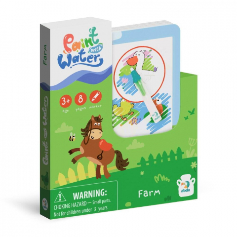 Cărți Educative, Activități - Set de colorat cu apa - La ferma