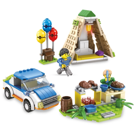 Set de constructie Alleblox Camping Kit - zona de campare - AB7001 / 478245, 251 piese, 6+ [1]