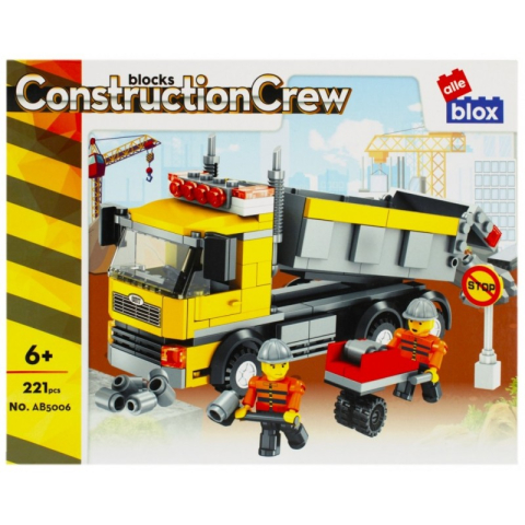 Jucării și Jocuri pentru copii - Set de constructie Alleblox Construction Crew - basculanta - AB5006 / 478243, 221 piese, 6+