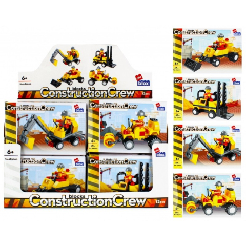 Jucării și Jocuri pentru copii - Set de constructie Alleblox Construction Crew - utilaj de constructie, diverse modele - 478157, 45-59 piese, 6+