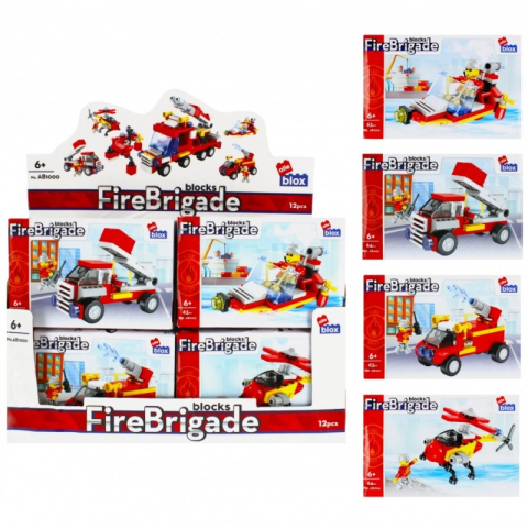 Set de constructie Alleblox Fire Brigade - vehicule de interventie, diverse modele - 477372, 63-64 piese, 6+ [1]
