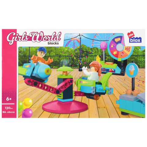 Jucării și Jocuri pentru copii - Set de constructie Alleblox Girls World - in parc - AB6026 / 547906, 130 piese, 6+