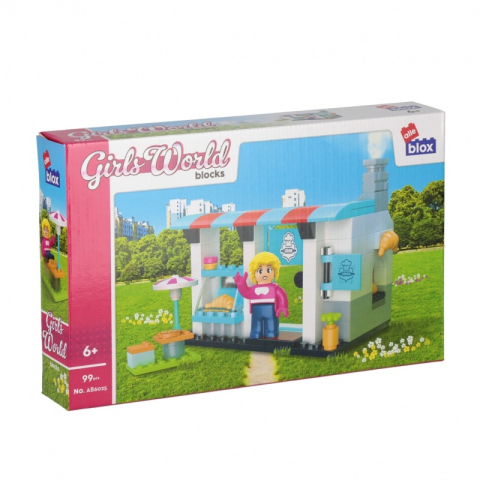 Set de constructie Alleblox Girls World - stand de brutarie - AB6025 / 547905, 99 piese, 6+ [2]