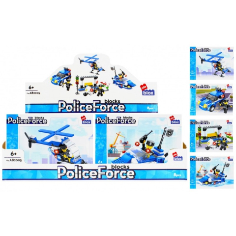 Jucării și Jocuri pentru copii - Set de constructie Alleblox Police Force - vehicule de interventie, diverse modele - 478225, 97-103 piese, 6+