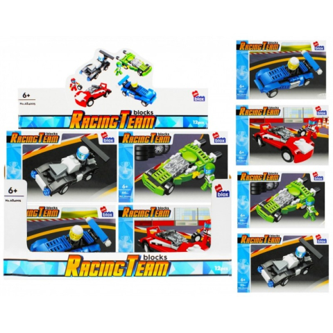 Jucării și Jocuri pentru copii - Set de constructie Alleblox Racing Team - masini de curse, diverse modele - 477375, 61-66 piese, 6+
