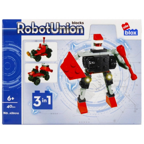 Jucării și Jocuri pentru copii - Set de constructie Alleblox Robot Union - robot S 3 in 1 diverse modele, 6+