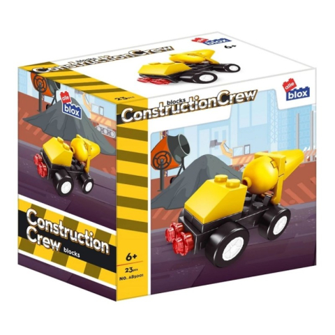 Jucării și Jocuri pentru copii - Set de constructie Alleblox, Vehicule constructii, 492792-96, 22-24 piese, 7x7x5cm, +6 ani