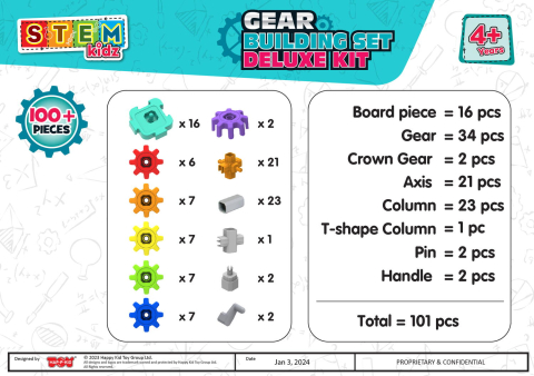 Set de constructie cu rotite Deluxe (100 piese) [2]