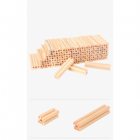 Set cuburi constructie Micul Arhitect ❤️ cu 128 piese lemn. [8]