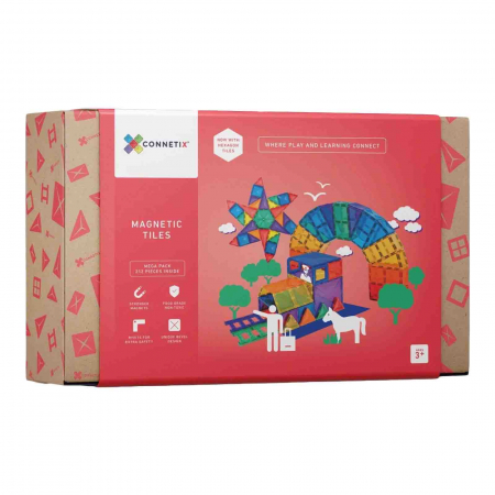 Jucării STEM, Știință şi Experimente - Set de constructie magnetic, Connetix Mega Pack - Micostore.ro