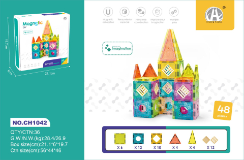 Set de constructie magnetic - 48 piese (5.5 cm) [1]