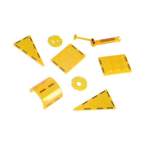 Set de constructie magnetic, 50 piese, 3D, Vehicule Santier, STEM, Blocuri magnetice [7]