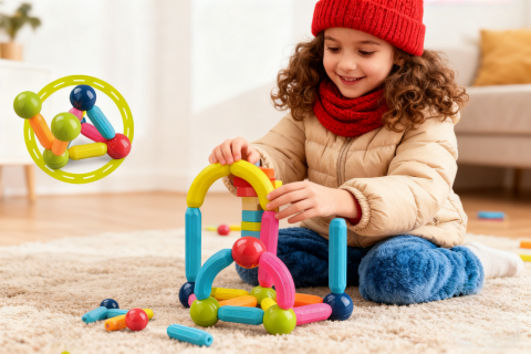 Set de constructie magnetic - Forme 3D (25 piese) [5]