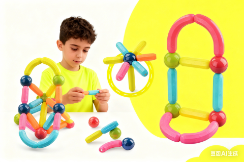 Set de constructie magnetic - Forme 3D (42 piese) [3]