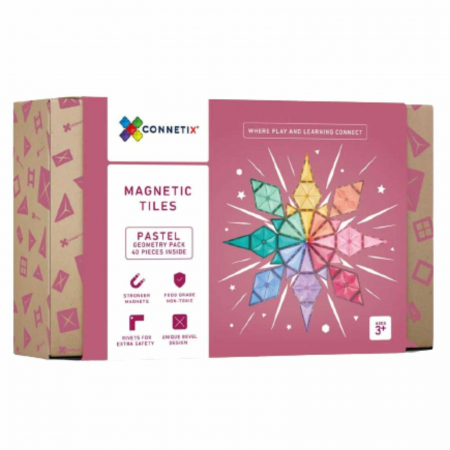 Jucării STEM, Știință şi Experimente - Connetix - Set de constructie magnetic, 40 piese - Micostore.ro