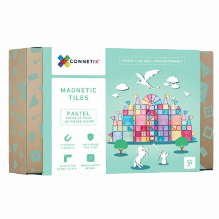 Jucării STEM, Știință şi Experimente - Connetix - Set de constructie magnetic, 120 de piese - Micostore.ro