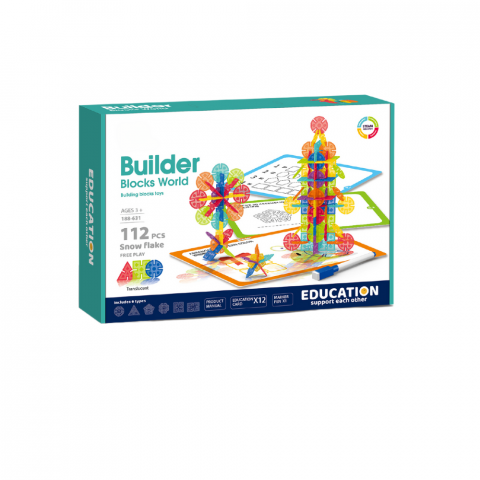 Jucării și Jocuri pentru copii - Set de constructie STEAM - Fulgi de zapada (112 piese)