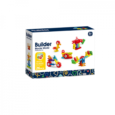 Jucării și Jocuri pentru copii - Set de constructie STEAM - Fun Blocks (26 piese)