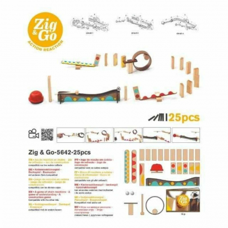 Set de constructie trasee, 25 piese, Zig & Go, varsta 3 - 6, 6 - 9 ani, Baiat, Fata [2]
