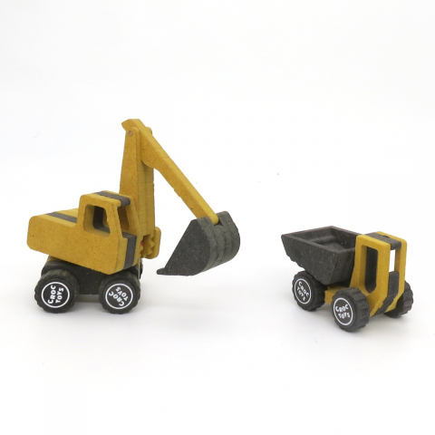 Jucării și Jocuri pentru copii - Set de constructie vehicule de santier Marco si Frederic, Croc toys, varsta 6 - 9 ani, Baiat