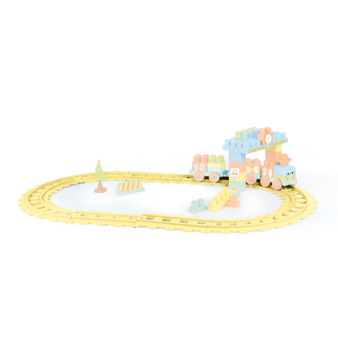 Set de constructii cu trenulet - 58 piese (pastel) [2]