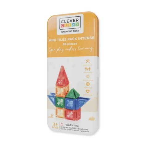 Jucării și Jocuri pentru copii - Set de construit cu mini placi magnetice, Cleverclixx Baiat, Fata, varsta 3 - 6 ani, 6 - 9 ani