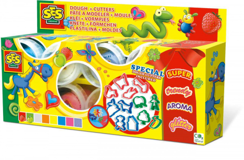 Art & Craft si Artizanat - Set de creatie pentru copii: plastilina de modelat si forme speciale pentru taiat, 2 ani+