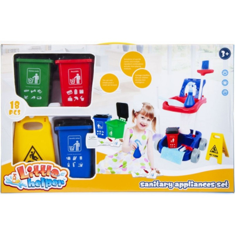 Carucioare, articole transport - Set de curatenie - carucior + accesorii - 18 piese, MegaCreative 459735, 3+ ani