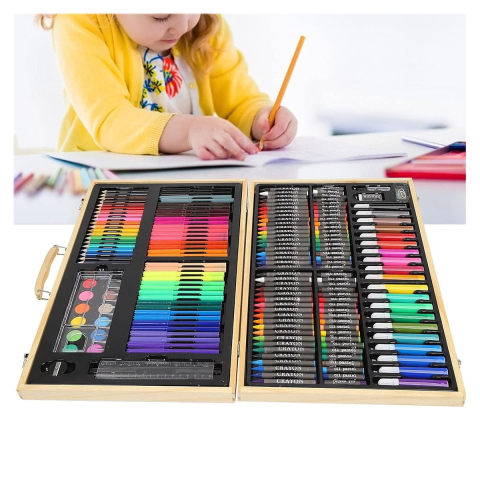 Set de desen si pictura in servieta, 180 piese, copii varsta 3+ ani [3]