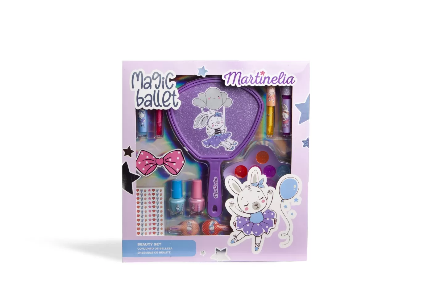 Frumusețe, bijuterii, accesorii fetițe - Set de infrumusetare cu oglinda, Martinelia Magic Ballet, varsta de la 3 ani la +15 ani