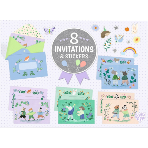 Set de invitatii Parada animalelor, Djeco Adult, Baiat, Fata, varsta +9 ani, 6 - 9 ani [3]