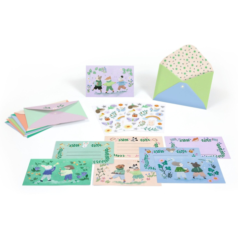 Set de invitatii Parada animalelor, Djeco Adult, Baiat, Fata, varsta +9 ani, 6 - 9 ani [1]