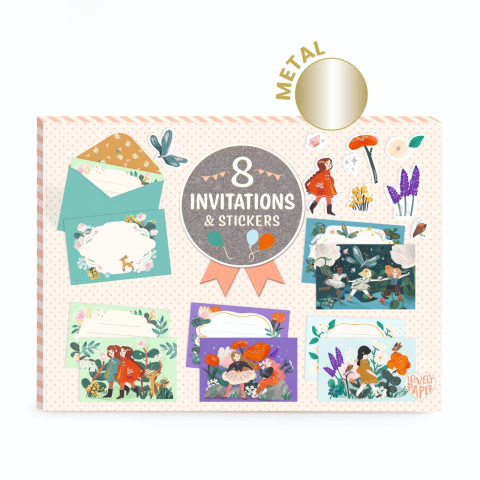 Art & Craft si Artizanat - Set de invitatii Prietenii din gradina, Djeco pentru Adult, Baiat, Fata varsta 6 - 9, 9+