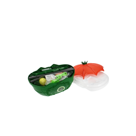 Set de joaca 4 in 1 - bucatarie utilata - accesorii diverse, cu maner, pe roti, verde-portocaliu, MegaCreative 460502, 3+ ani [3]